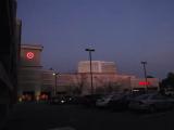 the North Hills Target with Captrust Tower beyond, glowing in the setting sun on Christmas Eve, 12-24-10