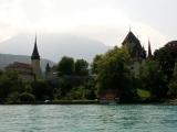 Schweiz, Schloss Spiez und Kirche, Thunersee Schweiz, Schloss Spiez und Kirche, Thunersee