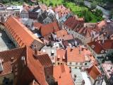 Castle quarter and Latran from tower, Cesky Krumlov Castle quarter and Latran from tower, Cesky Krumlov