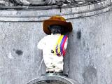 Manneken Pis - Costume Venezuelano - uno degli 800 costumi donati alla statua -   Bruxelles