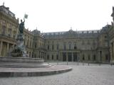 The front of Residenz with fountain The front of Residenz with fountain