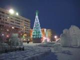 Приближение Нового Года. Строительство ледового городка.