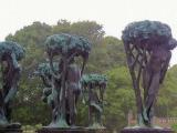 Park Vigeland w deszczu