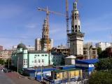 Строительство минаретов Московской Соборной мечети