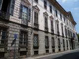 PIACENZA - Palazzo Costa, in stile rococò, facciata con stucchi e ferri battuti PIACENZA - Palazzo Costa, in stile rococò, facciata con stucchi e ferri battuti