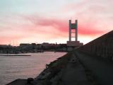 A Coruña - la Ciudad Vieja y torre marítima desde el dique de abrigo. A Coruña - la Ciudad Vieja y torre marítima desde el dique de abrigo.