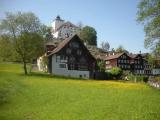 Schloss mit alten Häuser Schloss mit alten Häuser
