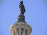 Washington, D.C. - U.S. Capitol -  Statue of Freedom by Thomas Crawford, crowning the dome
