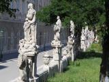 Row of statues in the way to St. Barbra