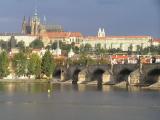 Sunrise lighting central Prague