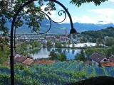 Herrlicher September-Blick vom Schloß über die Weinberghänge hinunter zum WERDENBERGer See Herrlicher September-Blick vom Schloß über die Weinberghänge hinunter zum WERDENBERGer See