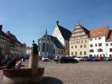 Untermarkt zu Freiberg mit Dom und Museum Untermarkt zu Freiberg mit Dom und Museum