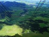 Vedere din telecabina in urcare spre varful Hoher Kasten din Elvetia