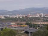 Peaje en la A-7 Tarragona, al fondo Constantí