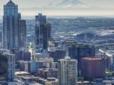 Mt. Rainier & downtown Seattle