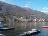 Blick Richtung Muralto und Minusio vom Bootshafen von Locarno