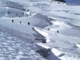 Crossing Challenger Glacier, 1965