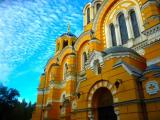 The Saint Volodymyr Cathedral, the Ukrainian Orthodox Church. The sacred image of the Saint Olga The Saint Volodymyr Cathedral, the Ukrainian Orthodox Church. The sacred image of the Saint Olga