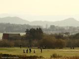 Golfbanen ved flyplassen og Sandnes i det fjerne