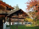 Traditional architecture of the early 18th century in Spiez at Lake Thun, Switzerland Traditional architecture of the early 18th century in Spiez at Lake Thun, Switzerland