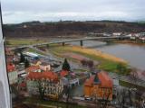 Blick von der Burg auf die neue Brücke Blick von der Burg auf die neue Brücke