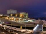Oslo opera house in the blue hour. Oslo opera house in the blue hour.