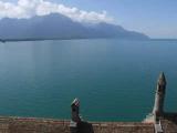 186 Blick vom Château de Chillon über den Genfersee 186 Blick vom Château de Chillon über den Genfersee