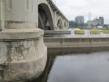 Jun 2011 - Minneapolis, Minnesota. Cracking pier of the Third Avenue Bridge over the Mississippi River.