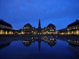 Christiansborg palace at night Christiansborg palace at night