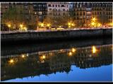 Donosti al atardecer-Río Urumea (Gipuzkoa)
