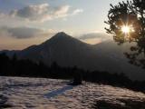 Posta de Sol, el Pic Carroi, i Vall del Muntaner, des de Cortals de Beixalis Posta de Sol, el Pic Carroi, i Vall del Muntaner, des de Cortals de Beixalis