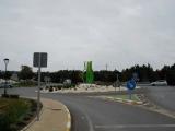 roundabout traffic at San Francesc, built in 2011, Formentera/Baleares/Spain roundabout traffic at San Francesc, built in 2011, Formentera/Baleares/Spain