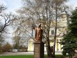 The monument to John Paul II in Zhitomir. The monument to John Paul II in Zhitomir.