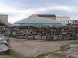 Do you see the church dome? Helsinki, Temppeliaukio church built in the rocky hill 