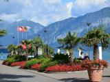 Lake Thun, at the pier of Spiez Lake Thun, at the pier of Spiez