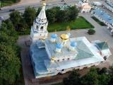 Храм Благовещения в Павловской слободе - вид с воздуха Храм Благовещения в Павловской слободе - вид с воздуха