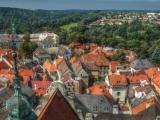 pohled z věže hradu Kotnov v Táboře (view from the tower of the Kotnov Castle in Tábor)