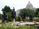 Lewis and Clark Monument at the Katy Trailhead Plaza