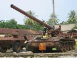 V100 armoured car and M107 howitzer at Hue museum V100 armoured car and M107 howitzer at Hue museum