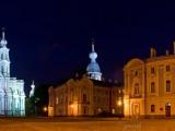 Smolny Convent in the night, St. Petersburg, Russia. Panorama by geotsak Smolny Convent in the night, St. Petersburg, Russia. Panorama by geotsak