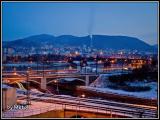 Ústí nad Labem-pohled na večerní Střekov