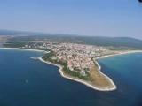 Primorsko sea street from the air Primorsko sea street from the air