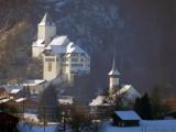 Castle and Church in Wimmis. Castle and Church in Wimmis.