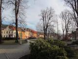 green square in the town centre