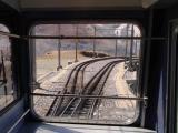 Gornergrad tram drivers view onto the railroad