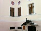 Крестовоздвиженский собор (архитектор И.И.Межецкий, 1819-1823гг), юго-западная сторона. Крестовоздвиженский женский монастырь. Окский съезд,2а. Нижний Новгород. Крестовоздвиженский собор (архитектор И.И.Межецкий, 1819-1823гг), юго-западная сторона. Крестовоздвиженский женский монастырь. Окский съезд,2а. Нижний Новгород.