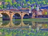 Heidelberg, Spiegelung am Neckar.... Heidelberg, Spiegelung am Neckar....