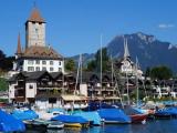 Spiez,view of Spiez castle Spiez,view of Spiez castle