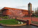 Mark O' Hatfield Library with Jackson Plaza at Willamette University Oregon