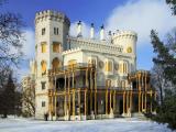 Winter in the Czech Republic. Chateau Hluboká nad Vltavou in South Bohemia